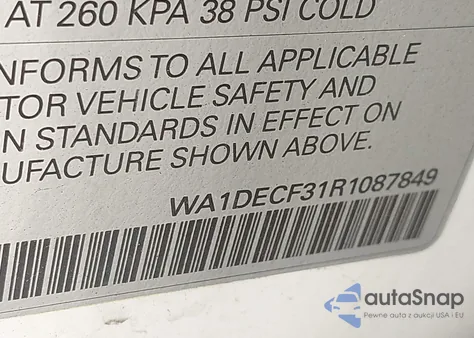 2024 Audi Q3 Premium 45 Tfsi S Line Quattro Tiptronic from USA, damaged, VIN WA1DECF31R1087849